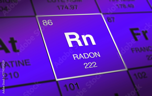RADON (Rn) periodic table 86 element