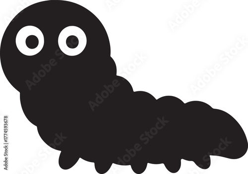 Silhouette larva transparent