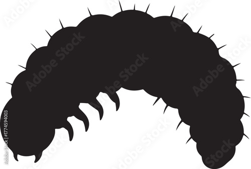 Silhouette larva transparent