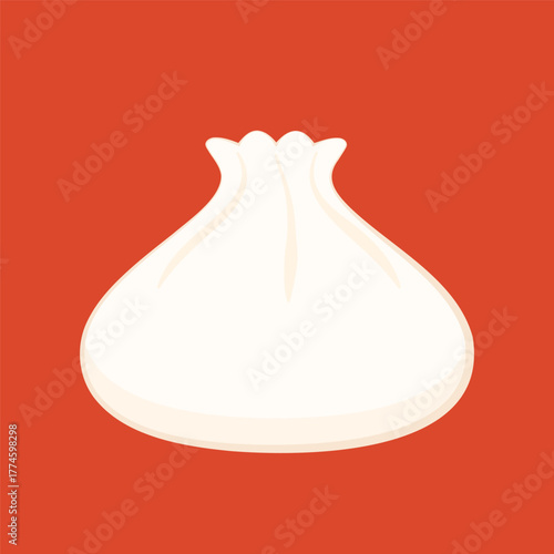 Shrimp dumplings vector. Shrimp dumplings is Chinese food. Chinese food icon.
