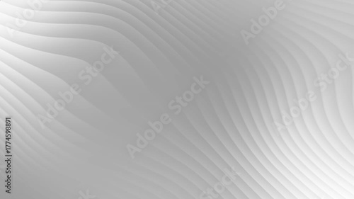 Black and white abstract fluid wave background loop. Smooth flowing lines and ripples gradient