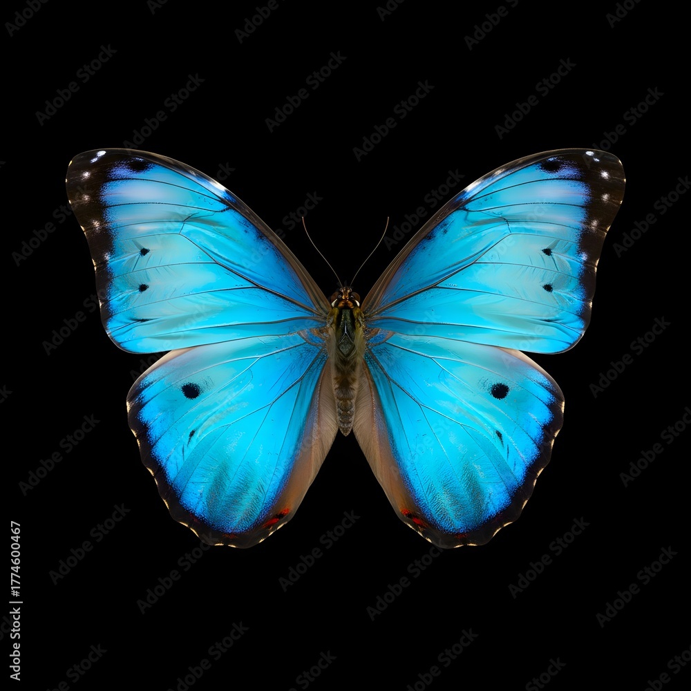 Fototapeta premium butterfly isolated on black background