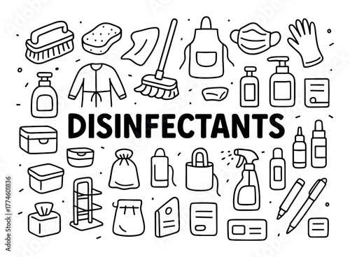 Cleaning Tools Doodle