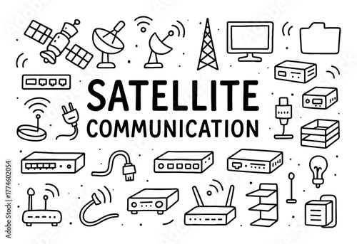 Satellite Communication Doodle
