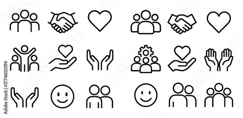 Minimalist Social Progress Icons