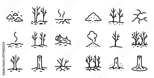 Forest Fire Icons
