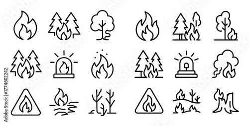 Minimalist Fire Icons