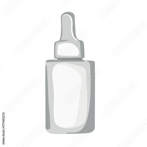 Cosmetic serum bottle with pipette dispenser
