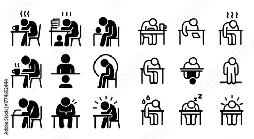 Work Stress Icons