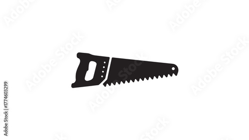 Hand saw icon simple flat vector illustration isolated on white background for carpentry and construction projects