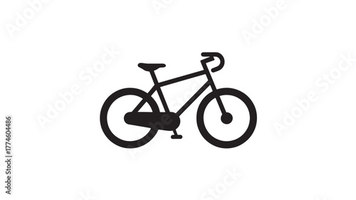 Bicycle icon simple flat vector illustration isolated on white background for app and web design