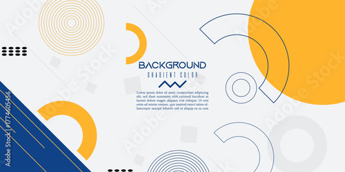 Blue and yellow abstract geometric background. vecor illustration, poster