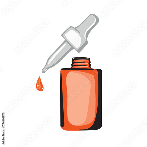 Cosmetic oil bottle with pipette dispenser