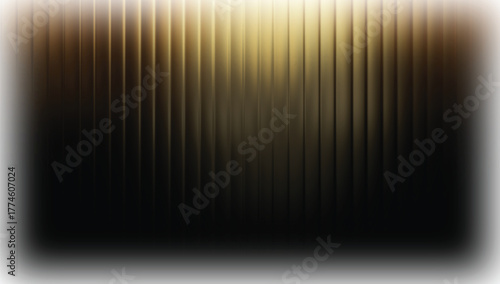 Abstract background featuring vertical golden lines illuminated from above, gradually fading into a dark, shadowy bottom.