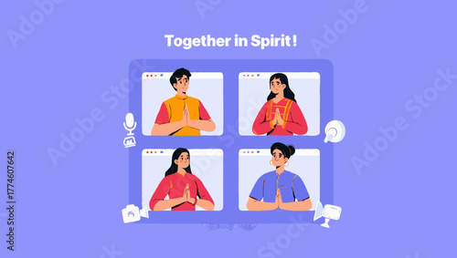 People connecting via video call to stay together in spirit during pandemic