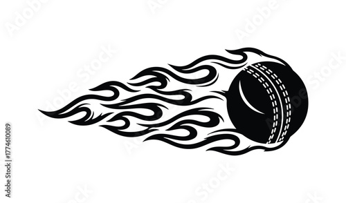 Tire with tribal flames graphic illustration