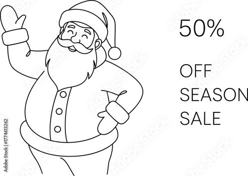 Santa Claus announces 50% off season sale promotion now