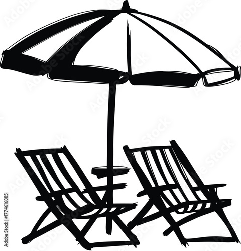 Beach Umbrella Chairs lounge chairs outdoor