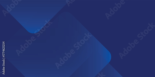 Abstract blue background with glowing geometric lines. Modern blue gradient square shape design.