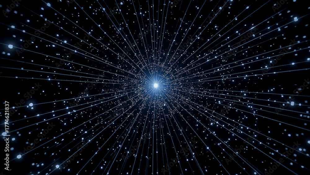 Fototapeta premium Futuristic generative ai network banner in white space background