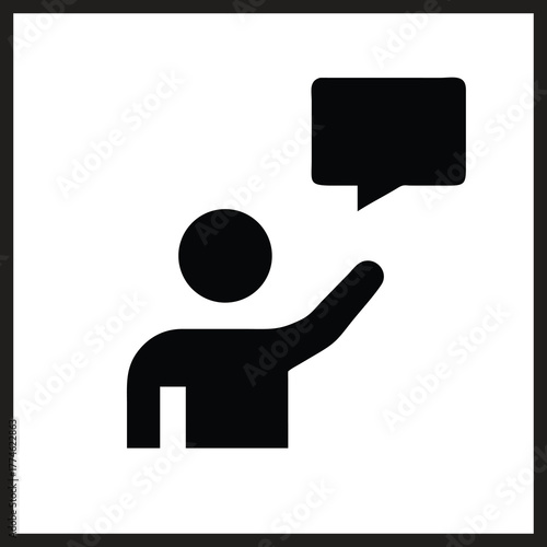 man with speech bubble