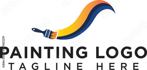 Color splash paint logo design for Painting Services Vector Logo