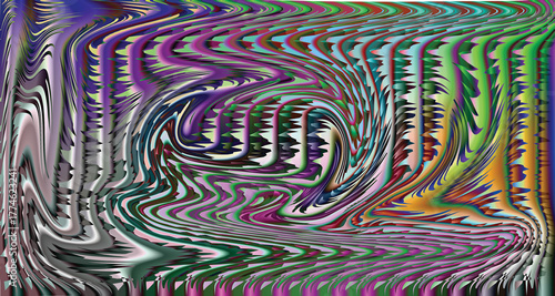 Colorful geometric abstract vector background with wavy lines and retro pattern design