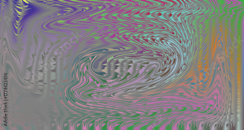 Colorful geometric abstract vector background with wavy lines and retro pattern design