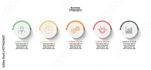 Business infographic design background template