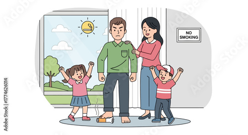 Family support for quitting smoking, creating a healthier environment