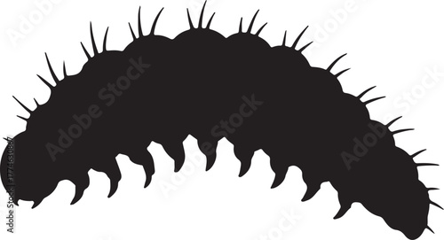  silllhouette larva animal vector