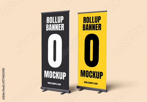 Professional Rollup Banner Mockup Template for Event Displays