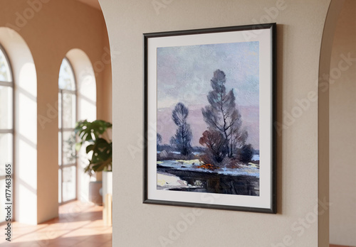 Realistic Wall Frame Mockup Design