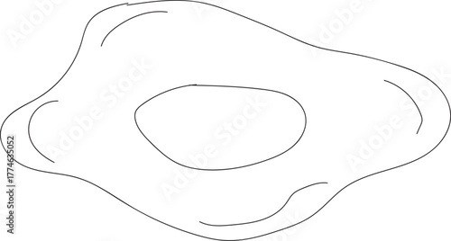Adobe Illustrator ArtworkAbstract amoebalike shape isolated on transparent background, resembling a cell or organic form with smooth contours