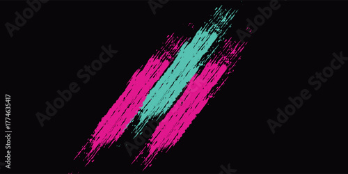 Car sticker wrap banner abstract sporty lines pink blue greenish grunge color combination brush storm thunder modern pattern racing motorsport.
