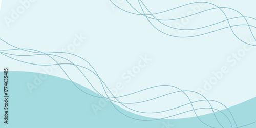 Abstract blue wave background, minimal wave design concept, vector illustration. for banner, modern.