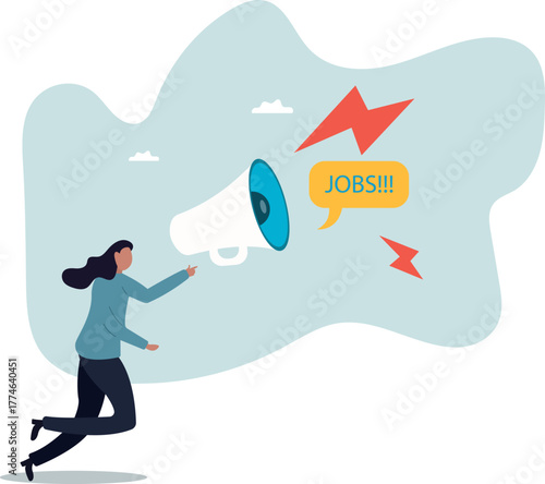 Job advertising or vacancy announcement, human resources recruitment, job communicate or hiring opportunity,about a man and his life.