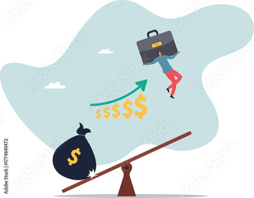 Business loan or venture capital funding to start new company or money help to survive crisis, stimulus budget.about a man and his life.