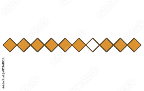 Diamond Shapes Border Line
