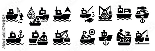 Fishing Vessel Icons