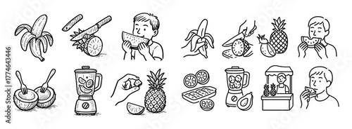 Tropical Fruit Icons