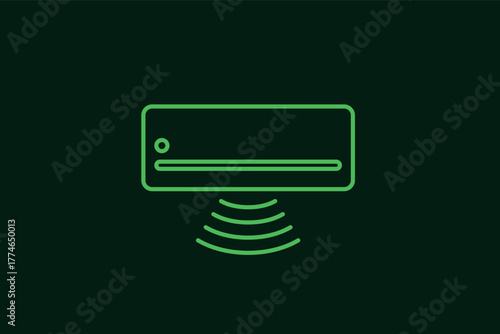 air conditioning illustration in flat style design. Vector illustration.	
