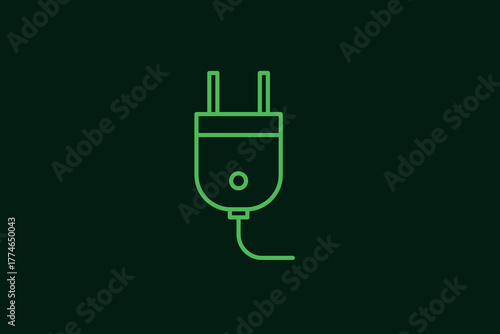 plug illustration in flat style design. Vector illustration.	
