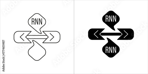 Recurrent neural network communication icon
