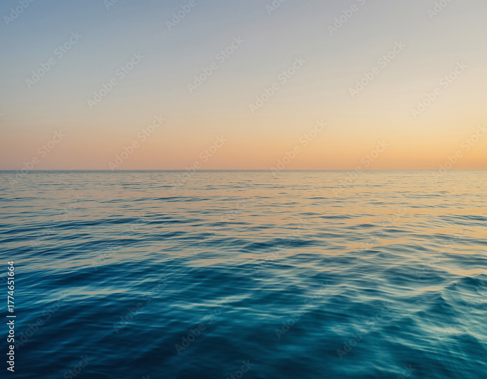Fototapeta premium Peaceful Blue Ocean Horizon in Tropical Indonesia