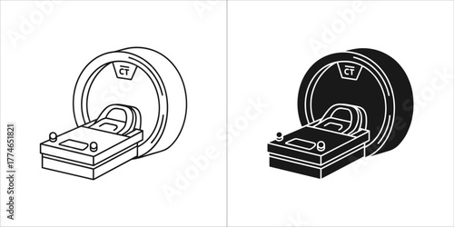 Mri scanner machine icon