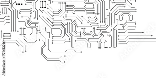technology background with hi-tech digital data connection system and computer electronic design. 