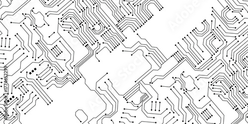 technology background with hi-tech digital data connection system and computer electronic design. 
