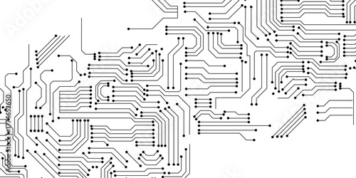 Circuit technology background with hi-tech digital data connection system and computer electronic design. 