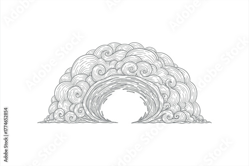 Swirling Cloud Tunnel